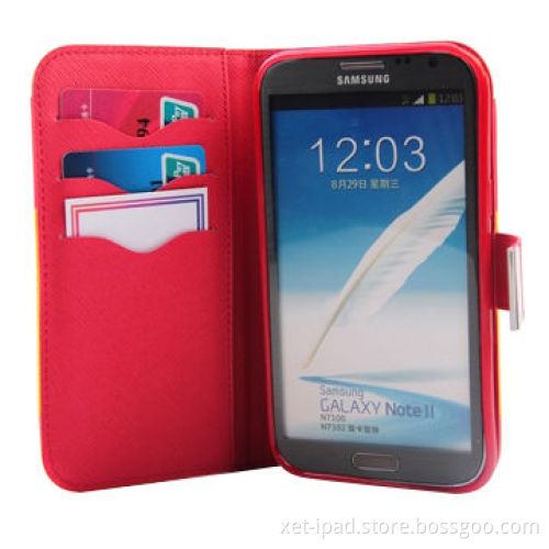 Wallet Case for Samsung Galaxy Note 2, PU Leather